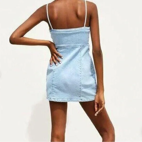 Zara Light Blue Denim Dress size Small - Picture 7 of 11